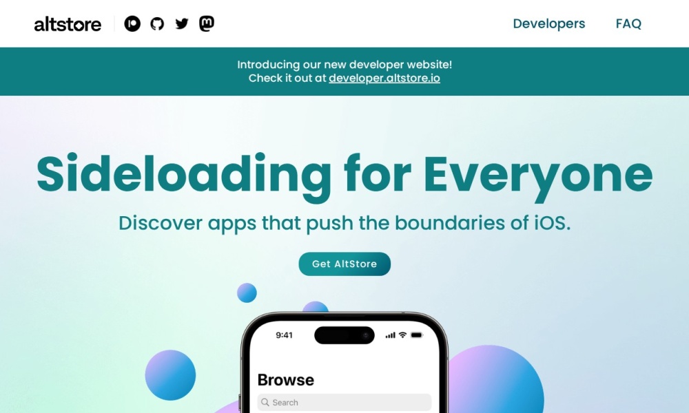 AltStore官网首页预览