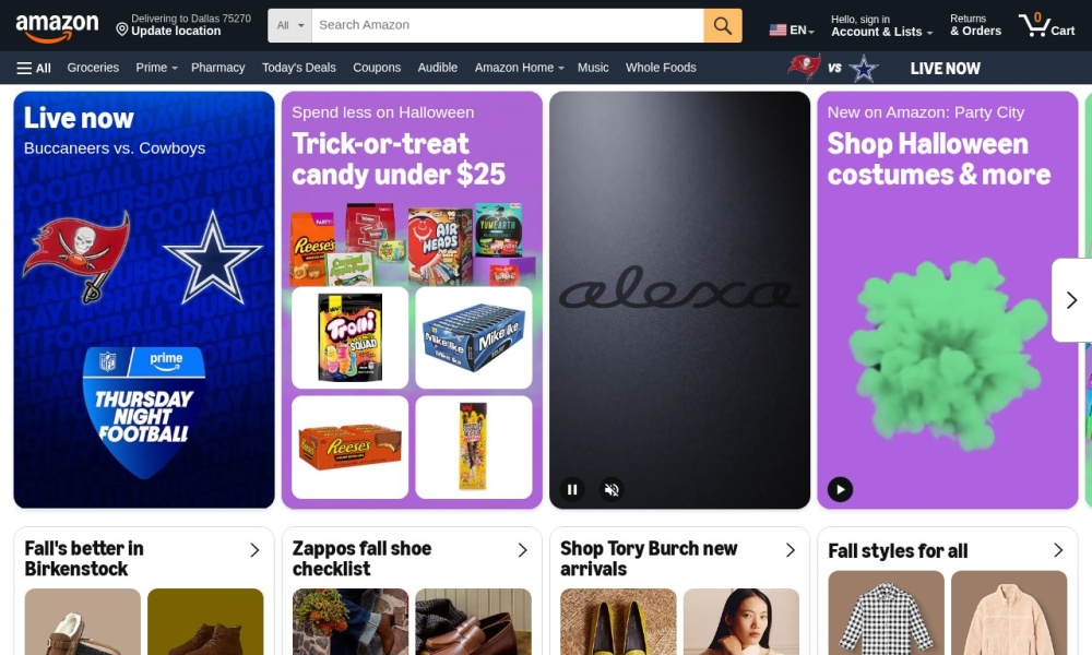 Amazon Global官网首页预览