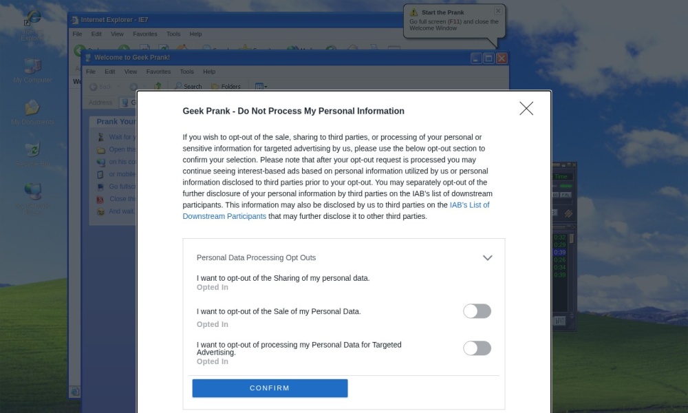 假装系统升级界面