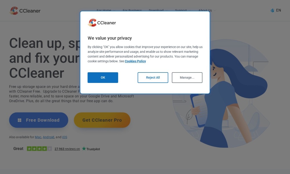 CCleaner官网首页预览