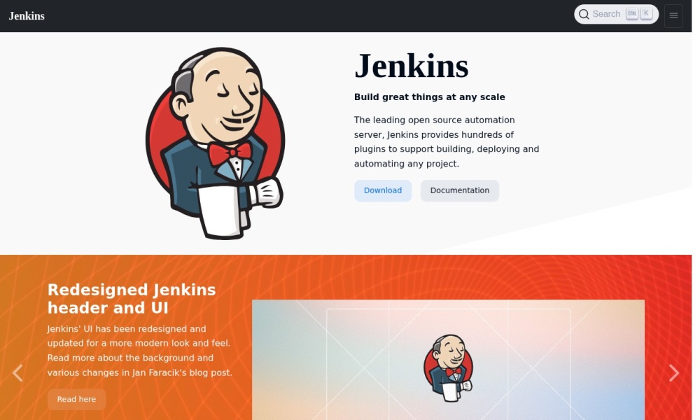 Jenkins官网首页预览