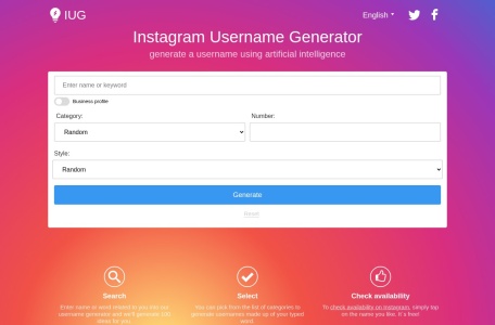 Ins用户名生成器