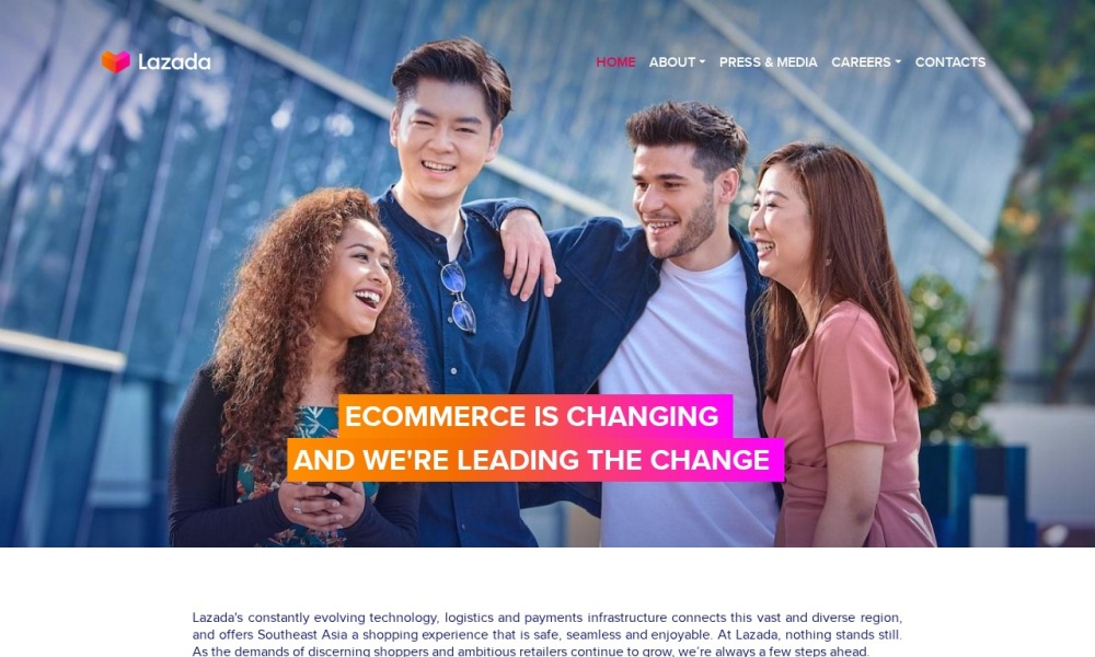 Lazada官网首页预览