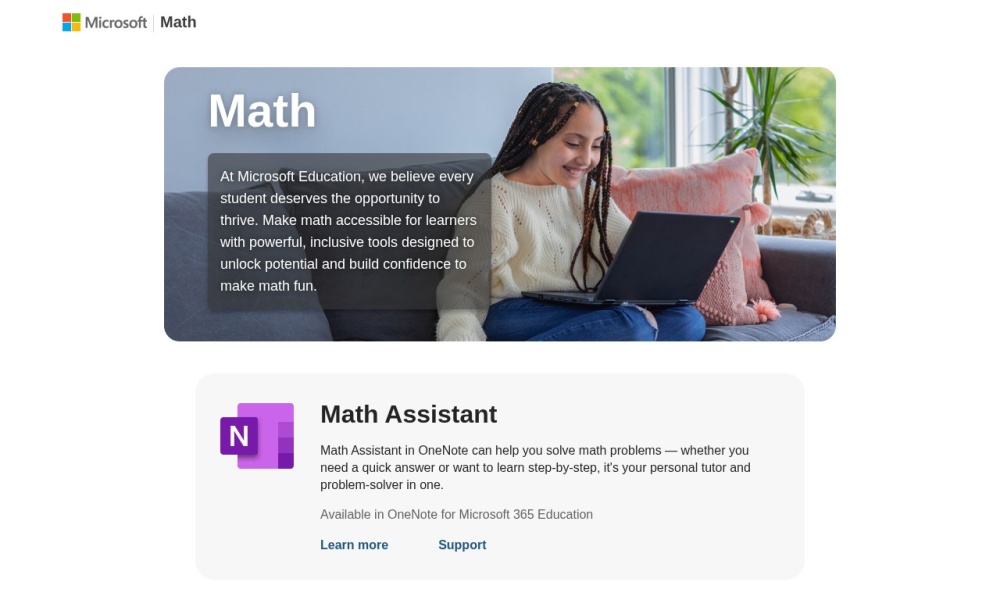 微软数学求解计算器界面