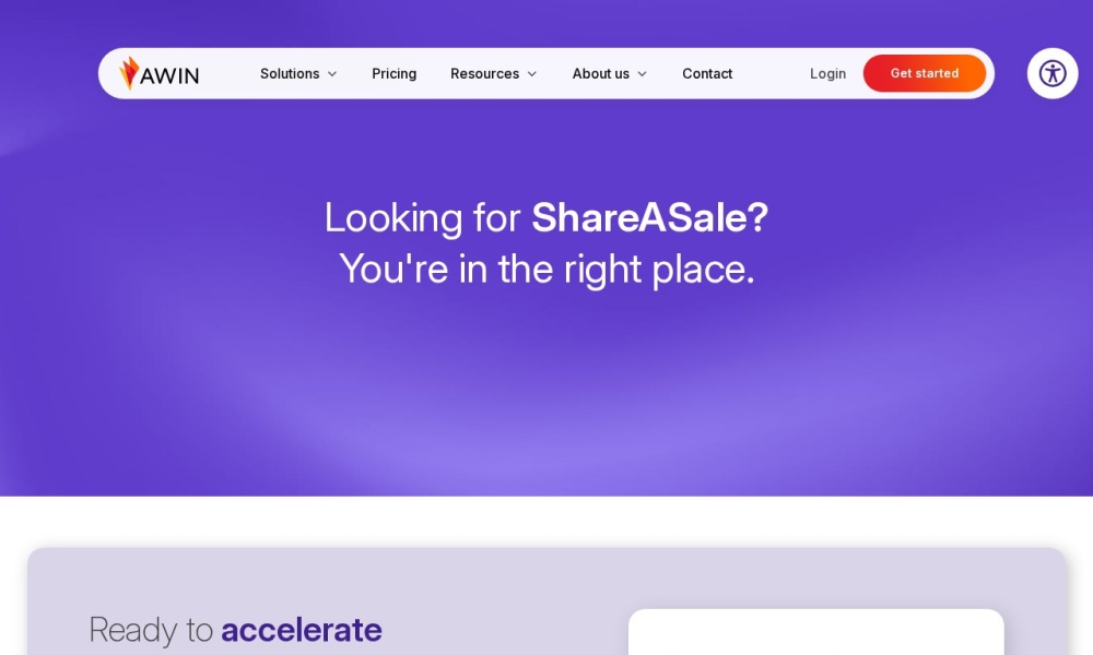 ShareASale官网首页预览