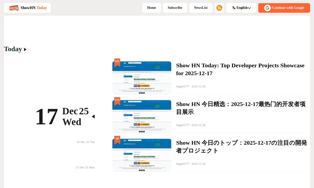 Show Hack News Today