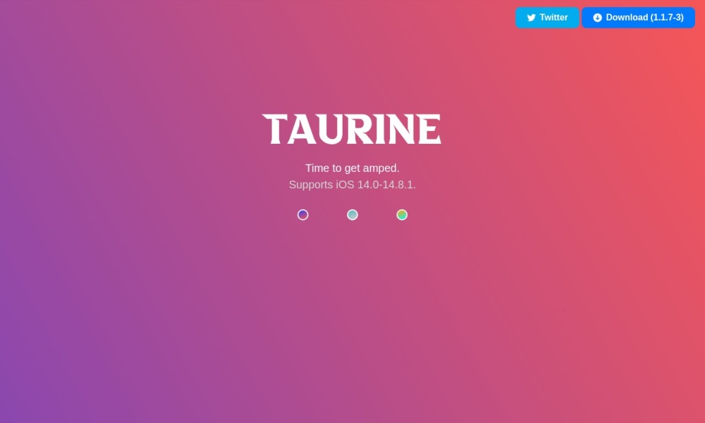 Taurine官网首页预览