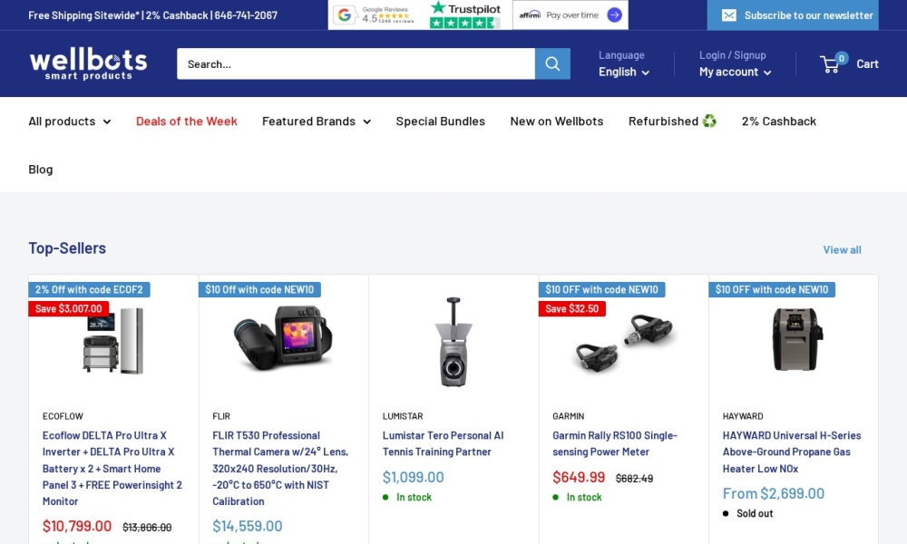 wellbots官网首页预览