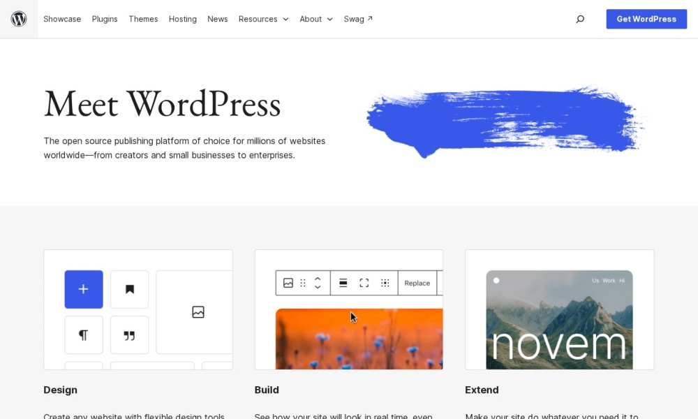 WordPress官方插件库官网首页预览
