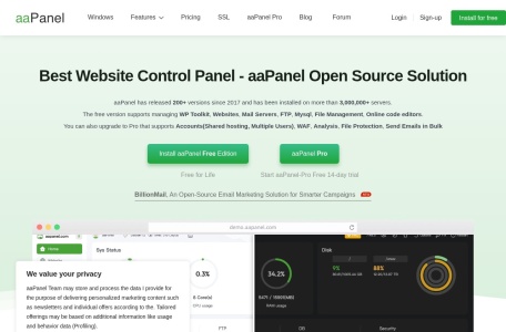 aaPanel宝塔国际版（英文）