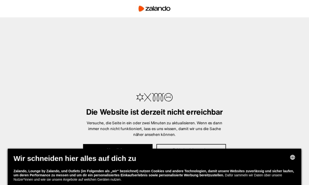 Zalando官网首页预览